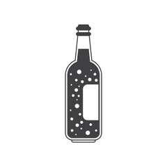 Cold beer icon in flat style. Alcohol drink vector illustration on isolated background. Alcohol bottle sign business concept.