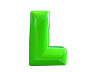 Green Balloon Letter L