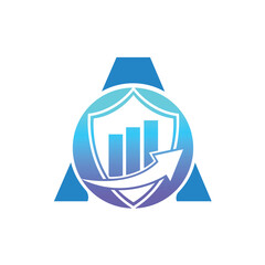 Letter A vector logo template, Colorful Letter A logo, Financial Company Logo, Financial Institute Advisors Logo Design Template Vector Icon