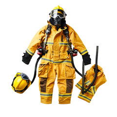 Fototapeta premium Firefighter uniform png isolated on transparent background