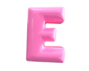 Pink Balloon Letter E