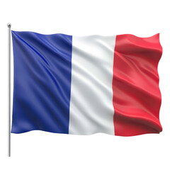 France Country Flag on White Background for National Celebrations and Events and transparent background