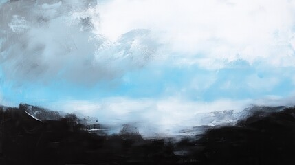 Obraz premium Abstract Landscape Painting: A Mood-Lifting Artistic Masterpiece