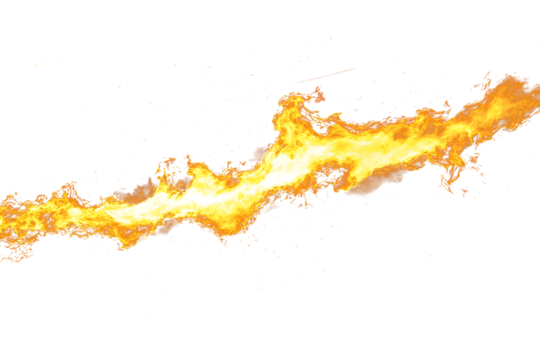 yellow fire power line against black background