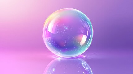 Set of realistic colorful soap bubbles on white background,Soap bubbles for vector illustrations,3d pink soap ball. Realistic rainbow water bubble,Pink soap bubbles float,copy space.