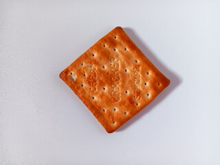 Cream cracker special isolated on white background.