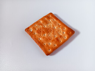 Cream cracker special isolated on white background.