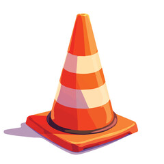 Vector illustration of traffic cone for motion graphics