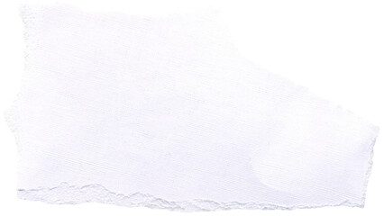 Obraz premium Crumpled white paper scrap with torn edges. For DIY projects, scrapbooking and collage.