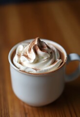 Hot Chocolate Whipped Cream Cocoa Cozy Drink Cafe Mug