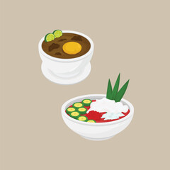 Indonesian Food Illustration