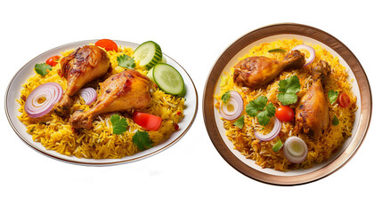 Fototapeta premium chicken rice with vegetables