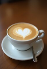Heart Latte Art Coffee Cup Cafe Drink Romance
