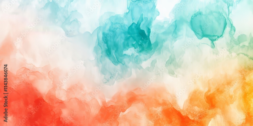 Poster vibrant abstract colorful watercolor background ideal for graphic design projects, offering a unique