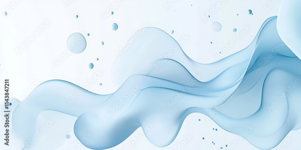 Poster Graphic light blue elements create a striking contrast on a clean white background, emphasizing the seamless integration of graphic design and color in this visually appealing composition.