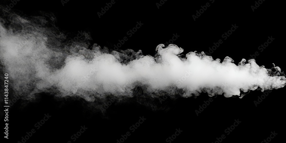 Aufkleber white steam rises gracefully against a contrasting black background, creating an intriguing visual o