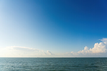 Tranquil Sea Landscape Under a Clear Blue Sky