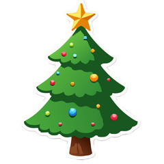 Lush Christmas pine fir tree