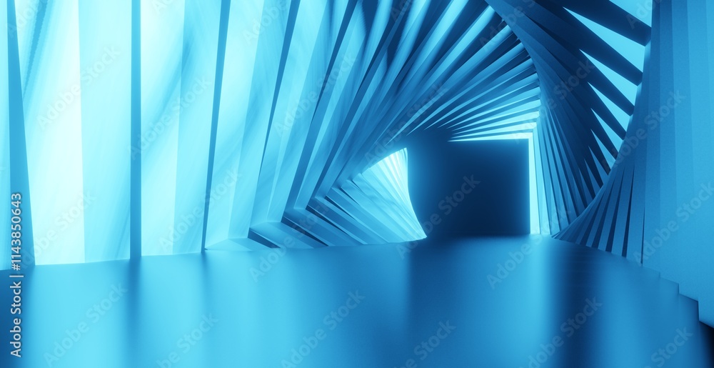Poster abstract architecture background geometric shapes in design interior 3d render