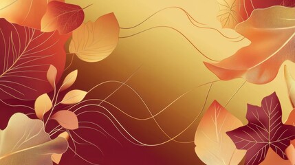 Fototapeta premium Autumnal Leaf Art: A Stunning Display of Nature's Beauty