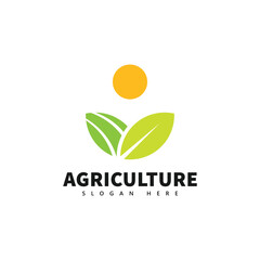 Bright Sunrise Over Fields - Agriculture Logo Design