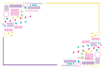 abstract background color frame design vector