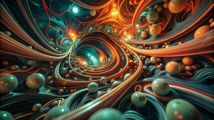 Abstract illustration of luxurious black lines on a gradient background 