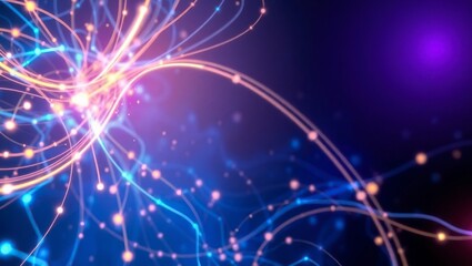 Abstract illustration of luxurious black lines on a gradient background 