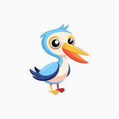 Obraz premium Pelican from a splash of watercolor, colored drawing, realistic. vector cartoon illustration isolated on white background