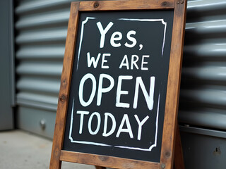 Cozy Open for Business Sign for Stores