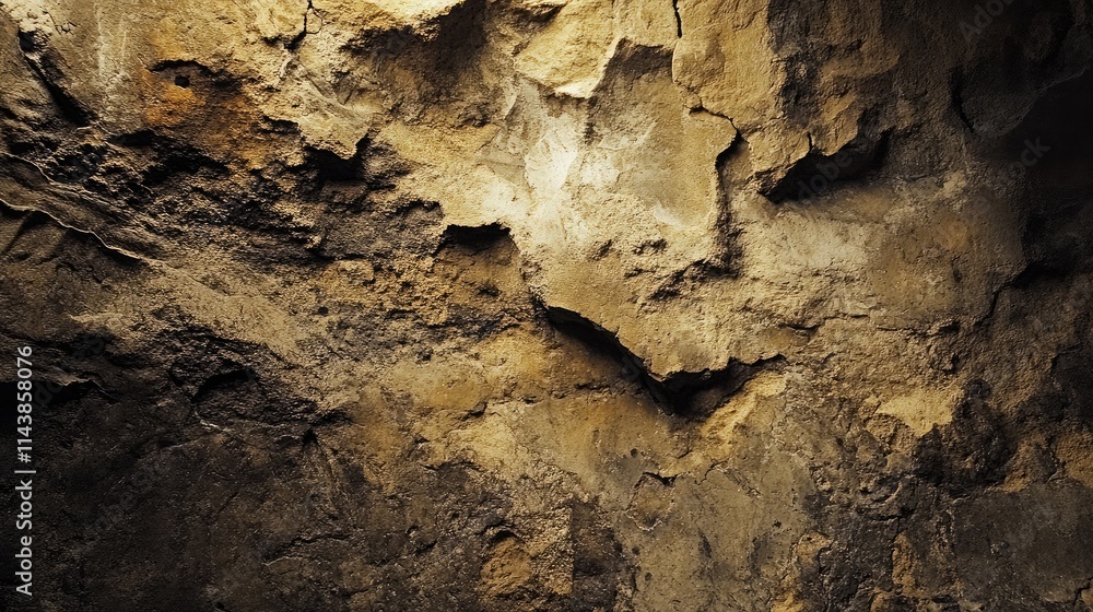 Aufkleber textured rocky surface with earthy tones appears in artistic display of natural stone features and s