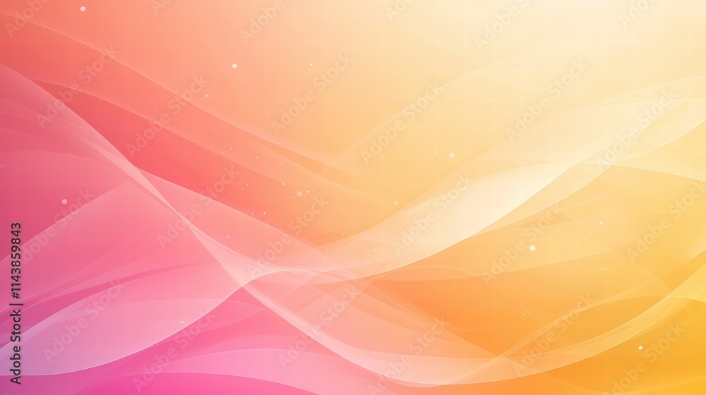 Poster smooth gradient background of pink fading into soft orange hues for design use