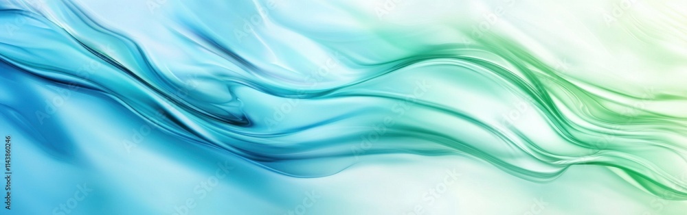 Poster Softly blurred reflections create tranquil patterns in flowing water at dawn