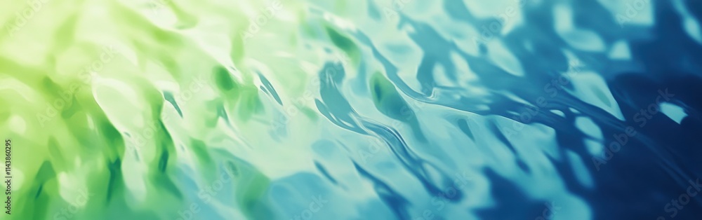 Poster softly blurred reflections create a serene atmosphere on flowing water during a tranquil moment in n