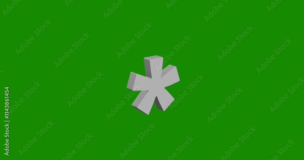 Poster isolated realistic white multiply symbol front view with shadow. 3d illustration on green chroma key