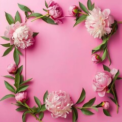 Fototapeta premium pink rose border