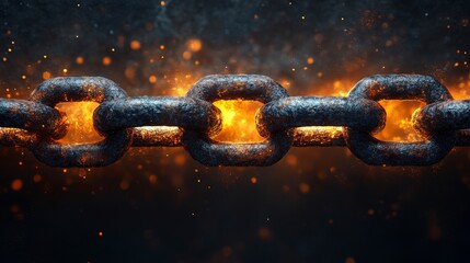 Burning Metal Chain: A Powerful Industrial Design