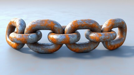 Fototapeta premium Rusty Metal Chain: A Striking Industrial Design