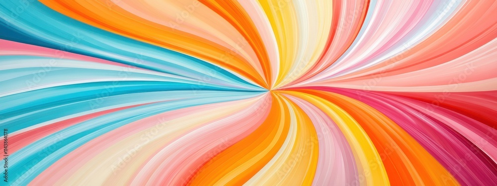 Poster vibrant swirls of colorful waves creating a dynamic abstract background with bright hues of orange, 
