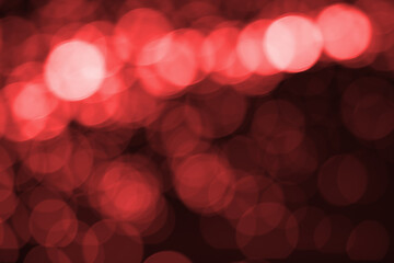 Abstract blurred red bokeh lights background