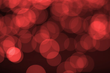 Abstract blurred red bokeh lights background