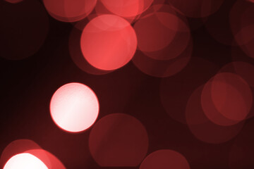 Abstract blurred red bokeh lights background