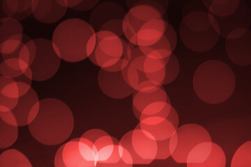 Abstract blurred red bokeh lights background
