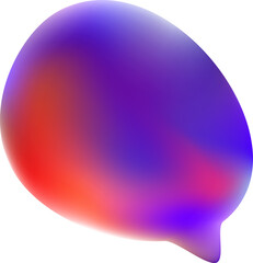 speech bubble blob  with purple and orange gradient