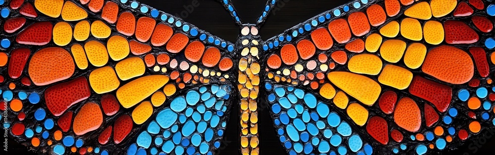 Poster bright and intricate close-up of colorful butterfly patterns showcasing vibrant textures and hues