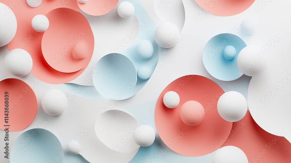 Fototapete luxury abstract background of various 3d geometric elements, acrylic and 3d colorful background, var