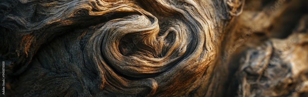 Aufkleber intricate close-up view of a tree knot revealing detailed grain patterns and textures