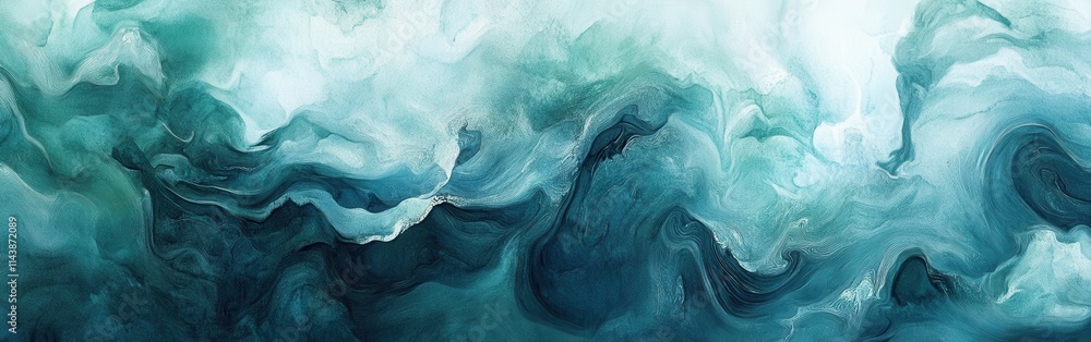 Aufkleber swirling blue abstract watercolor textures creating a calming and serene atmosphere for artistic ins