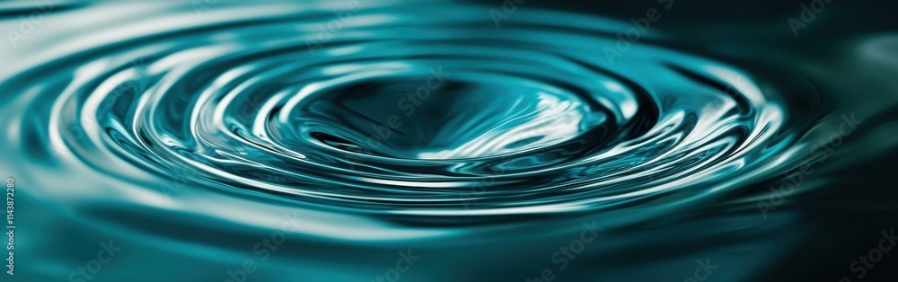 Poster swirling water currents creating captivating patterns and textures in vibrant blue hues