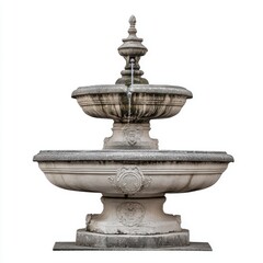 Obraz premium Antique fountain isolated on white background